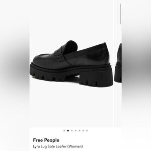Free People Lyra Lug Sole Loafer women’s size 37.5 in black. No bag or box.
